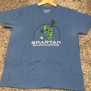 🦋Halo Spartan Exterminator Tee - Slate Blue 100% Cotton. Boys large size